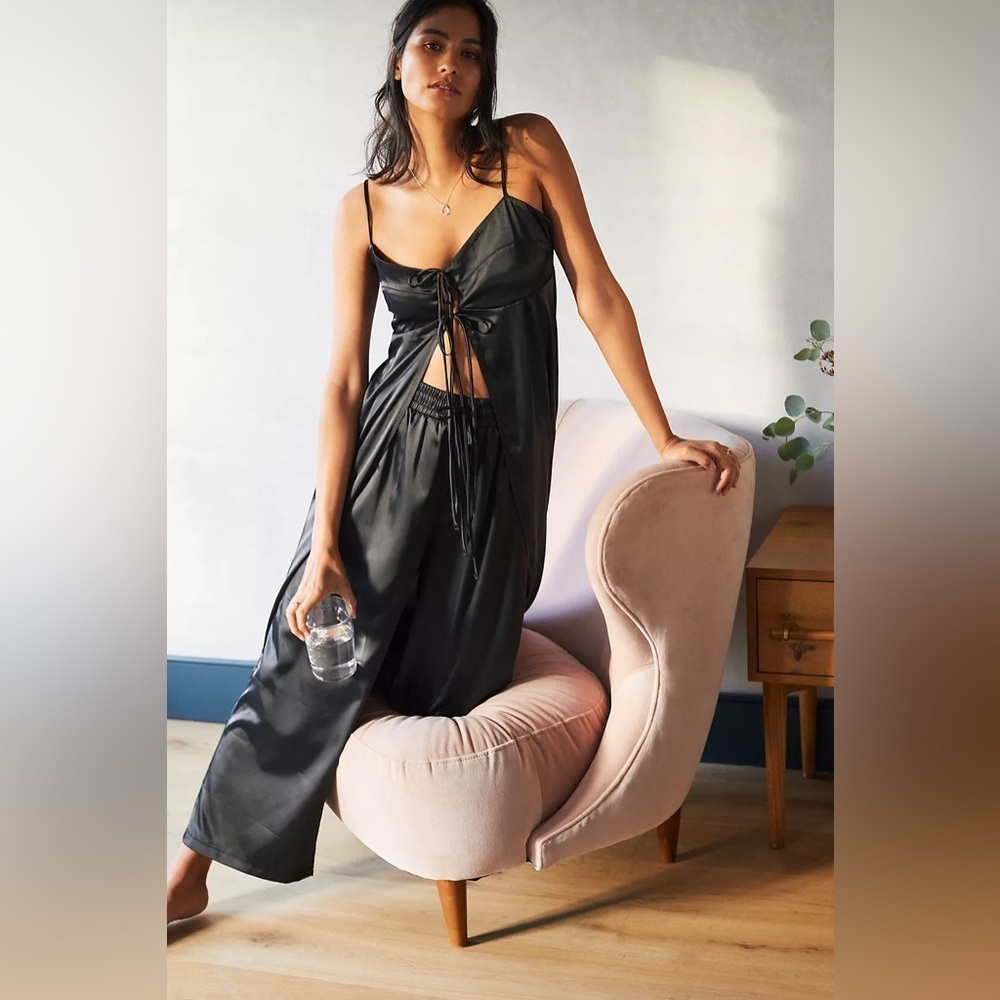 NWT Anthropologie XL Black Women's Sleepwear Maxi Dress
